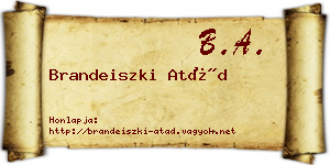 Brandeiszki Atád névjegykártya